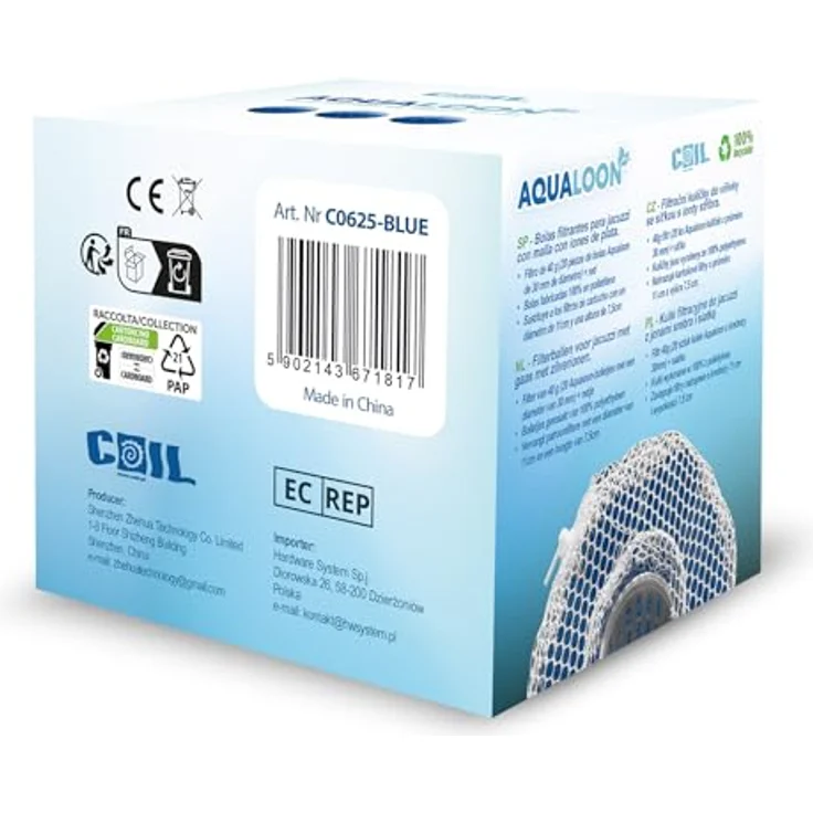 COIL Aqualoon Blau Pool Filterbälle, Wasserfilter, 20 Stück, Kompatibel mit Typ VI Bestway und Intex Typ S1, Wiederverwendbar – Bild 9