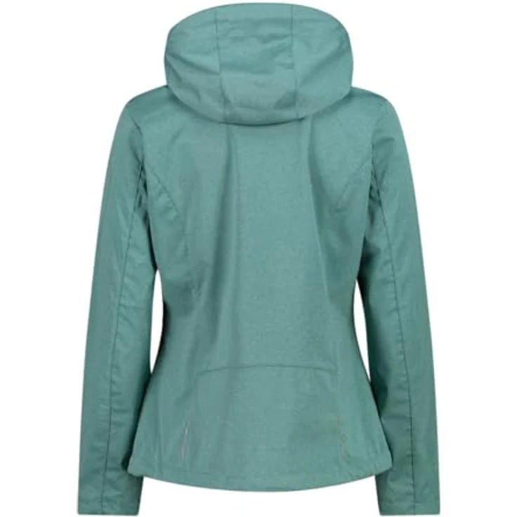 CMP Campagnolo Women's Light Softshell Jacket, winddicht und wasserabweisend, mit abnehmbarer Kapuze, Türkis, Größe S (38) – Bild 2