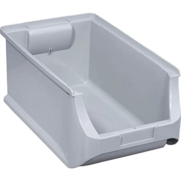 Allit Sichtbox 456224, Größe 4, 355 x 205 x 150 mm, grau, temperaturbeständig, TÜV/GS geprüft, stapelbar – Bild 1