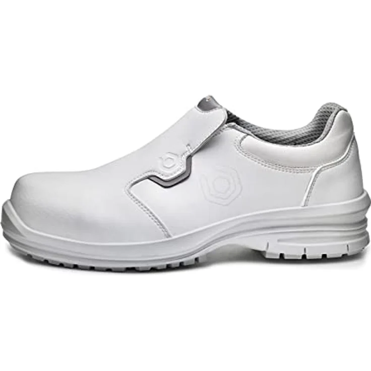 BASE B0962 Sicherheits-Slipper Kuma S2, atmungsaktive, wasserabweisende Arbeitsschuhe mit antibakterieller Auskleidung, metallfreier Zehenschutzkappe, Größe 39, weiß – Bild 2