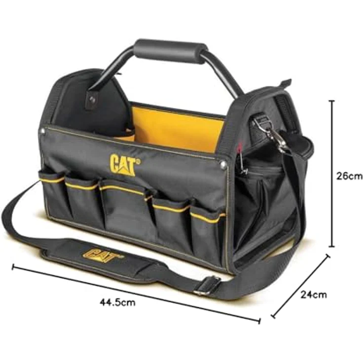 CAT Werkzeugtasche 980208N, robuste Aufbewahrungslösung für Werkzeuge, (L x B x H) 44.5 x 22.8 x 26 cm – Bild 4