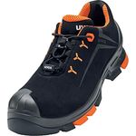 Uvex 2 Halbschuh, Sicherheitsschuhe S3 SRC, Arbeitsschuhe für Damen & Herren, Schwarz/Orange, Weite 11/Normal, Größe 42