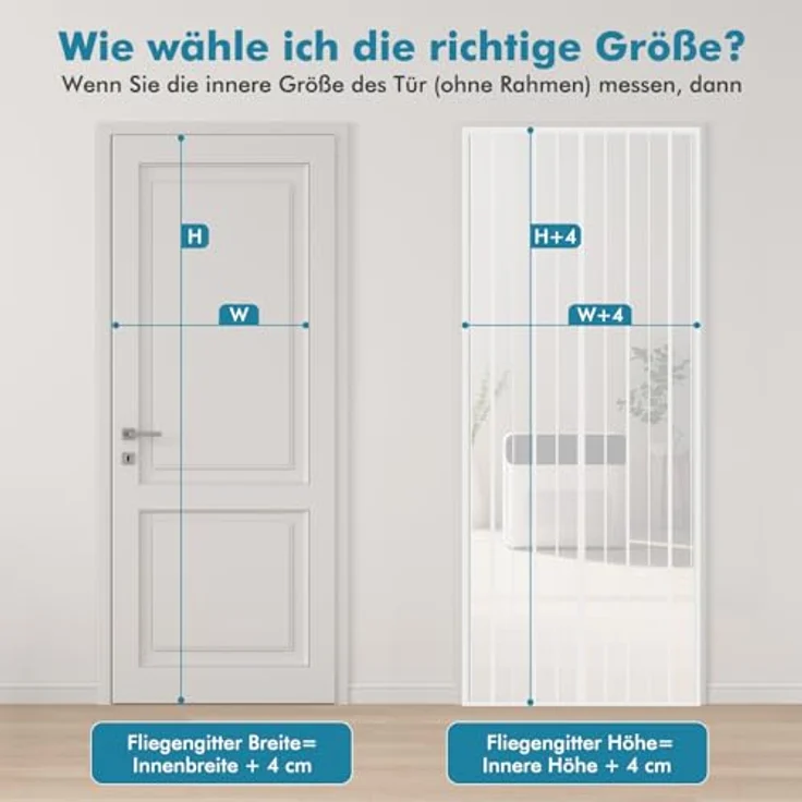 Sekey Magnet Fliegengitter Balkontür 110x220cm, Insektenschutz ohne Bohren, weiß, für Schiebetüren – Bild 5