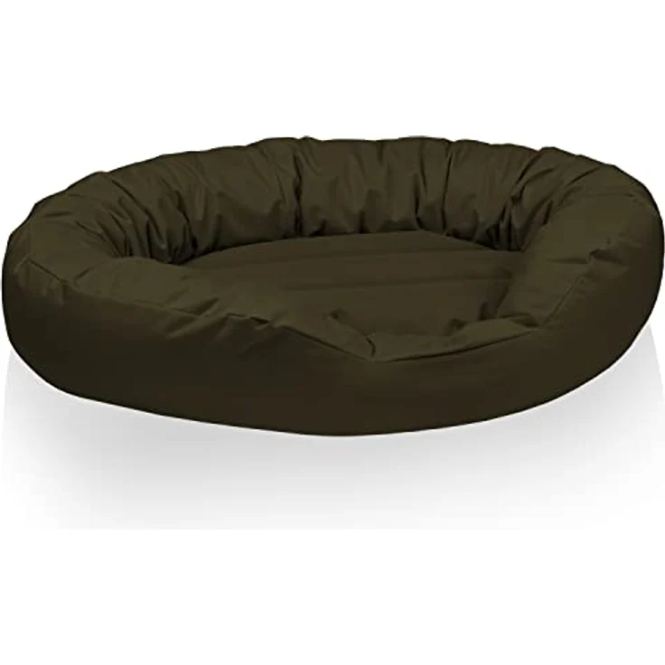 BedDog Hundebett SUNNY 4in1 oder einfarbig, großes Hundekörbchen aus Cordura, waschbares Hundebett mit Rand, Hundekissen oval-rund, L-XXXL L, GREEN-TEA (grün) – Bild 1