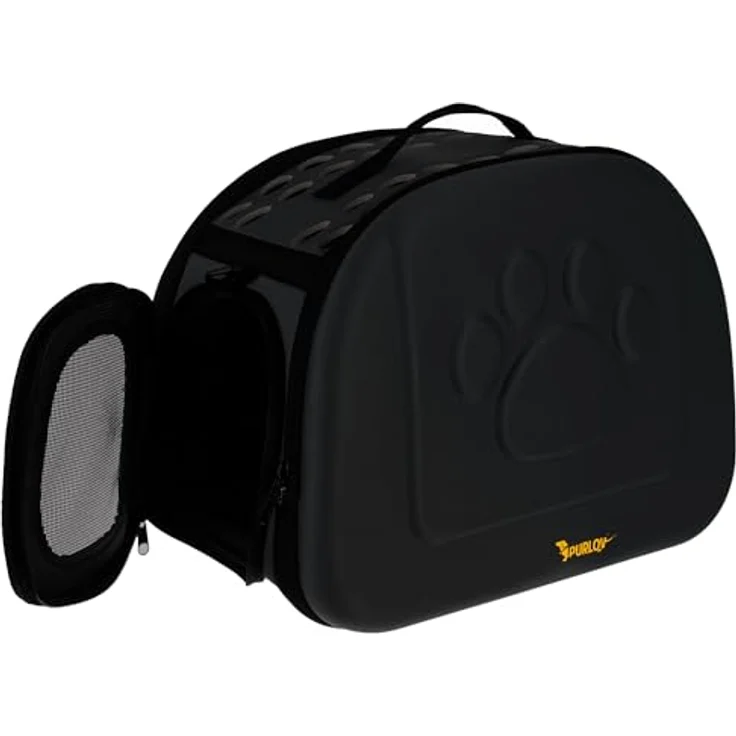 Redfink Tiertransporttasche Hundetransportbox Hundebox Hundetasche Katzenbox Katzentasche, Schwarze Tasche aus EVA-Schaum, bis zu 6 kg, faltbar, mit belüfteten Löchern, verstellbarem Schultergurt - Preisvergleich – Bild 5