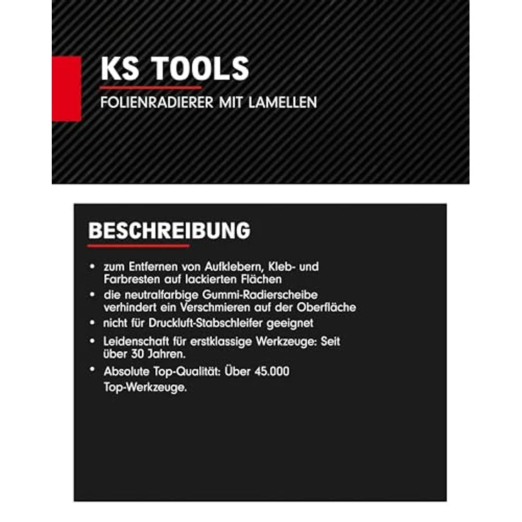 KS Tools 515.1368 Folienradierer mit Lamellen, 6er Pack – Bild 5
