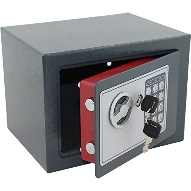 MS-Point Elektronischer Minisafe Wandtresor, 230mm, grau, ideal für Wertsachen wie Schmuck und Dokumente – Bild 1