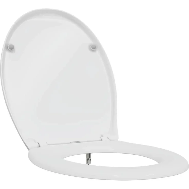 vidaXL Toilettensitz Weiß, 47 x 37 x 4 cm, Duroplast, modern und langlebig