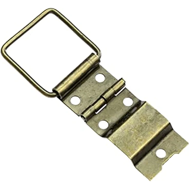 HMF Möbelbeschlag Vintage Deko Scharnier klein, 2er Set aus bronzefarbenem Metall, 22 x 57 mm mit Feststellmechanismus – Bild 5