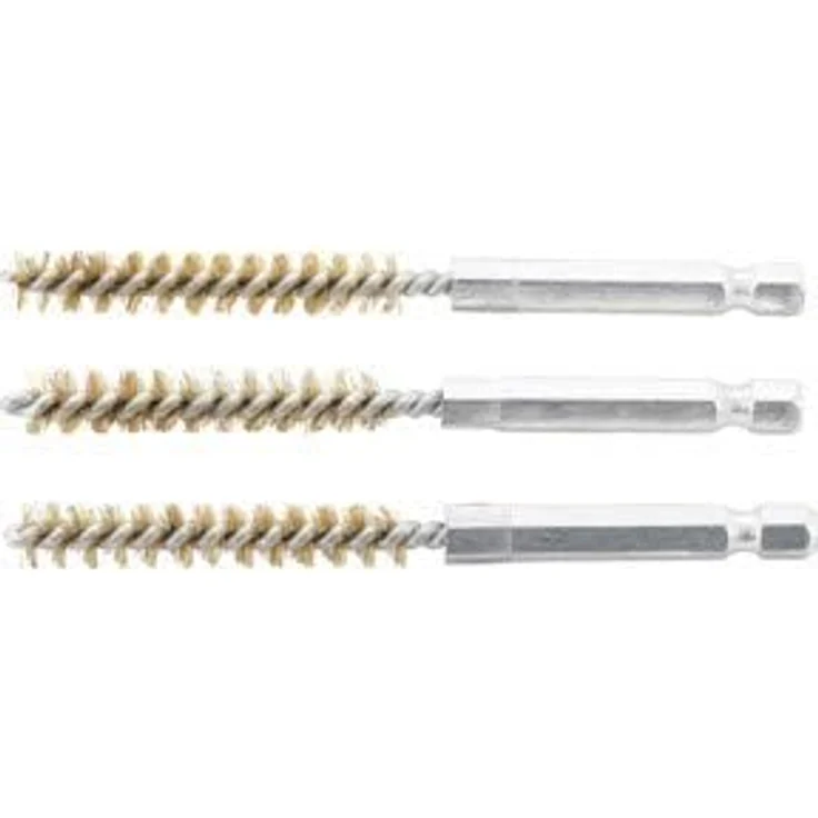 BGS 3078-8-M | Messingbürste | 3-tlg. | 8 mm | Antrieb Außensechskant 6,3 mm (1-4'') | Loch-Drahtbürsten | für BGS 3078 – Bild 5
