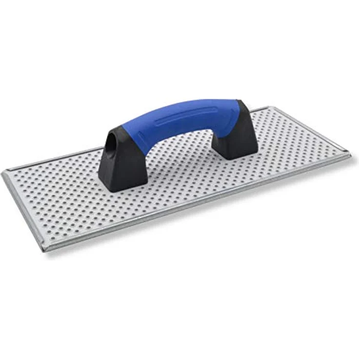 DEWEPRO® WDVS und Porenbeton Schleifbrett - Egalisierungsbrett - Raspelbrett mit verzinktem Stahlblech-Raspelbelag - 380x160mm – Bild 1