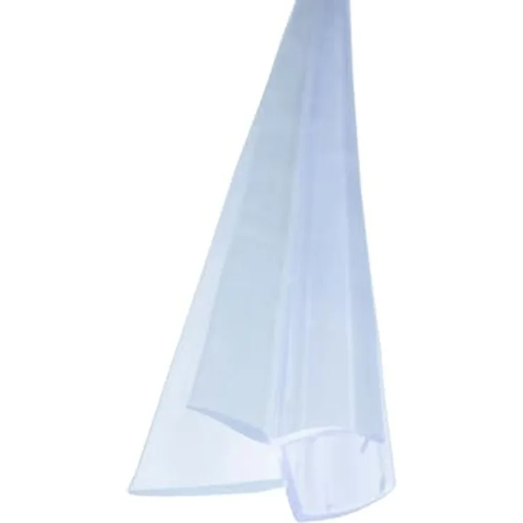 Bagnoxx Schleiflippendichtung Doppelte Weichlippe 1m für 6mm Glas, transparent, UV-beständig und schimmelresistent