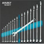 Hazet Ring-Maulschlüssel Satz, Außen-Doppel-Sechskant-Tractionsprofil, 17-teilig, Schlüsselweiten 6-24 mm, Made in Germany