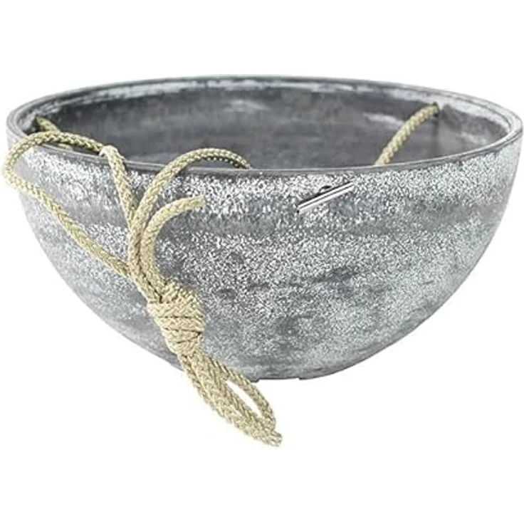 TS Blumenampel, Cera-Mix Pflanzgefäß Nova, frostbeständig und leichtgewichtig, concrete, 35x35x17 cm, 136463 – Bild 3