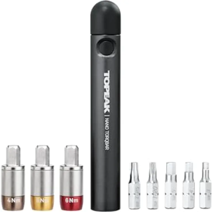 TOPEAK Nano Miniwerkzeuge, voreingestellter Drehmomentschlüssel, Mehrfarbig, 12cm