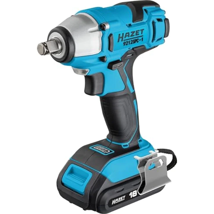Hazet Akku-Schlagschrauber (Lösemoment: 260 Nm, 1-2 Zoll-Vierkantabtrieb, Anzugsmoment: 200 Nm, praktische Ausleuchtung des Arbeitsbereichs, Gewicht inkl. Akku: 1,45 kg) 9212SPC-1 – Bild 2