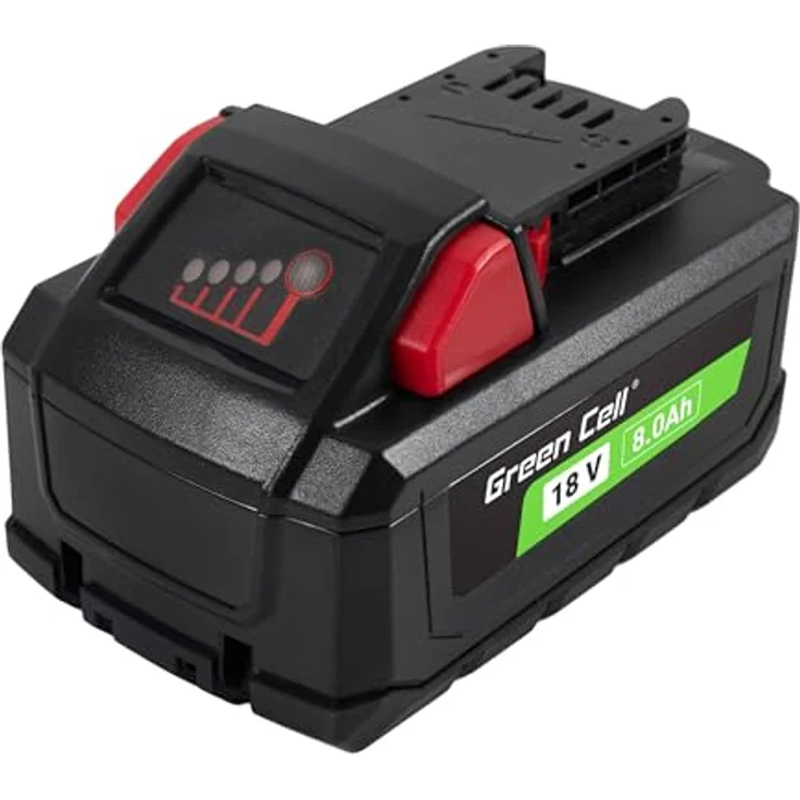 Green Cell GC-PTML18V8, 18V 5.0Ah Li-Ion Werkzeug-Akku, kompatibel mit Milwaukee M18, Ersatz-Akku HB8 4932471070 – Bild 3