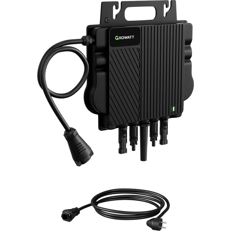 Powerness Growatt NEO-800M-X, 800W Mikrowechselrichter mit integriertem WiFi und 5m Kabel für Balkonkraftwerk, 97,3% Effizienz, IP67, 10 Jahre Garantie