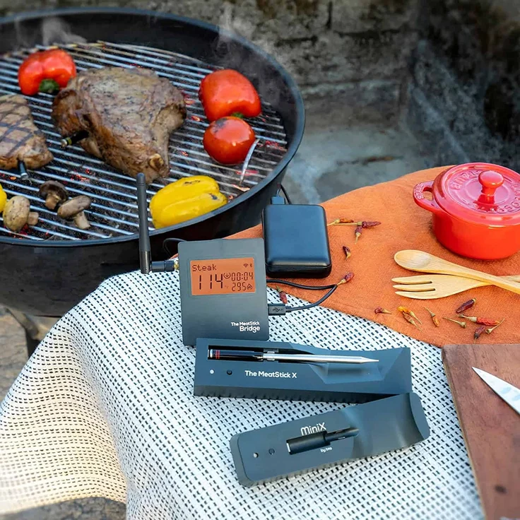 The MeatStick & MeatStick Mini X - WiFi Combo SET 8 mit Ladegerät Kabelloses BBQ Grillthermometer – Bild 2