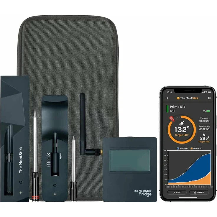 The MeatStick & MeatStick Mini X - WiFi Combo SET 8 mit Ladegerät Kabelloses BBQ Grillthermometer – Bild 1