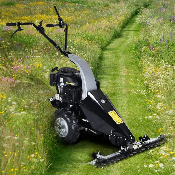 BRAST Balkenmäher Benzin 3,5kW(4,8PS) mit Antrieb Schnittbreite 97cm Luft-Bereifung mit Geländeprofil Rasenmäher Hochgrasmäher 196ccm