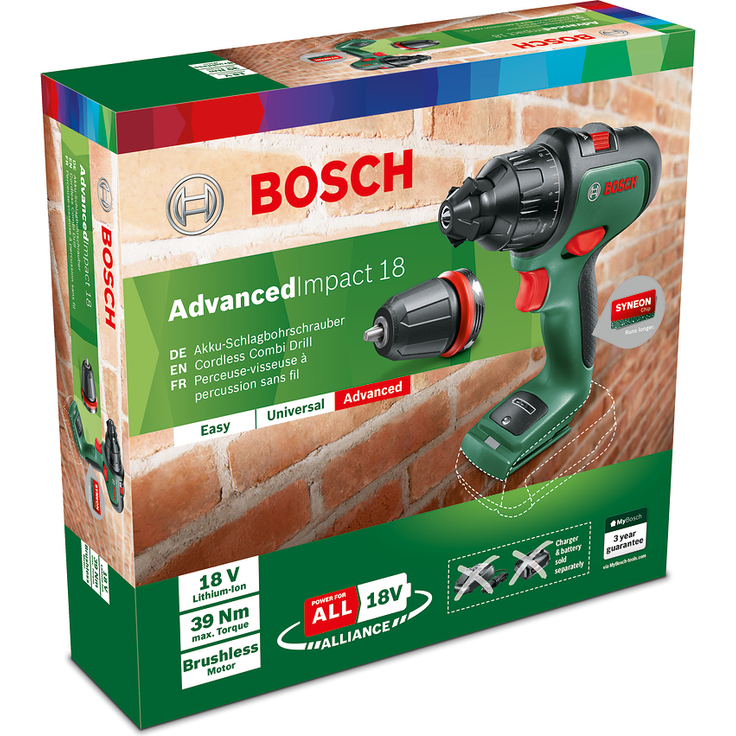 Bosch Advanced Impact 18 06039B510C Power for All 18V Akku-Schlagbohrschrauber 2,5 Ah ohne Akku ohne Ladegerät im Karton – Bild 8