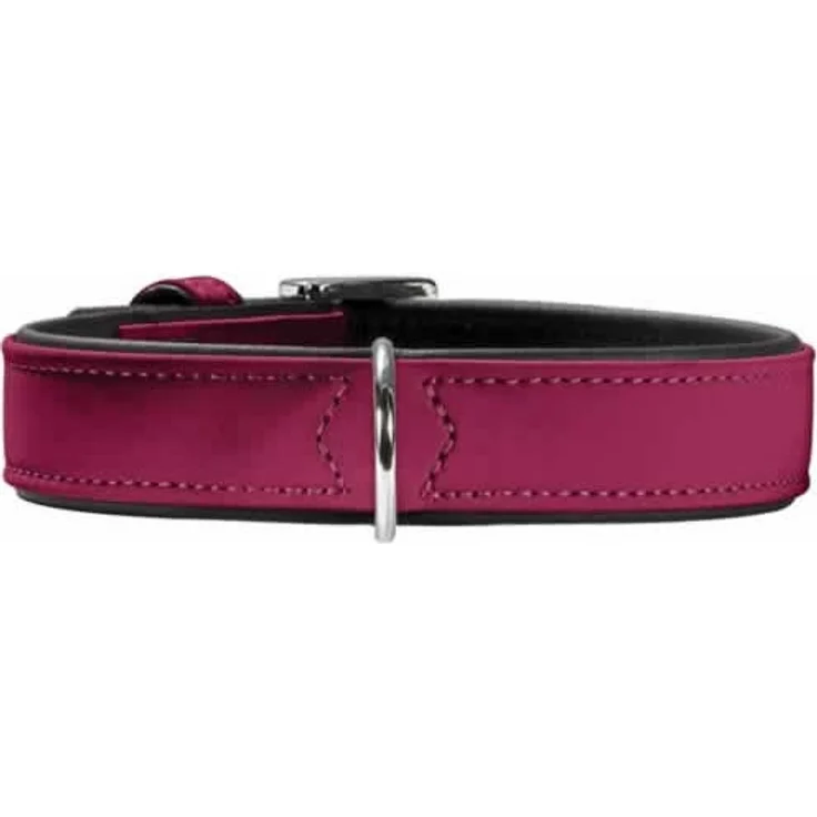 Hunter Hunde-Halsband Softie himbeer-schwarz S-M – Bild 1