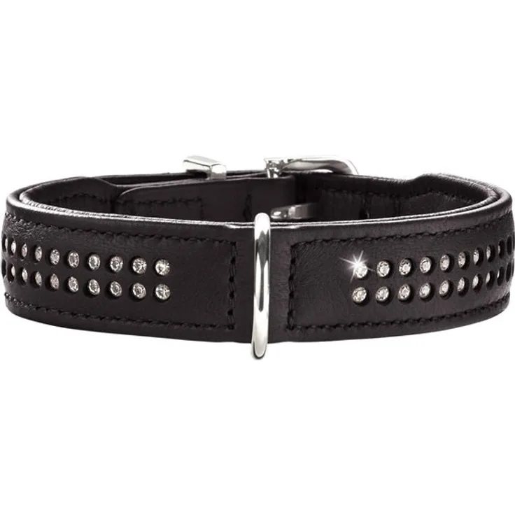 Hunter Hunde-Halsband Diamond Petit schwarz XXS