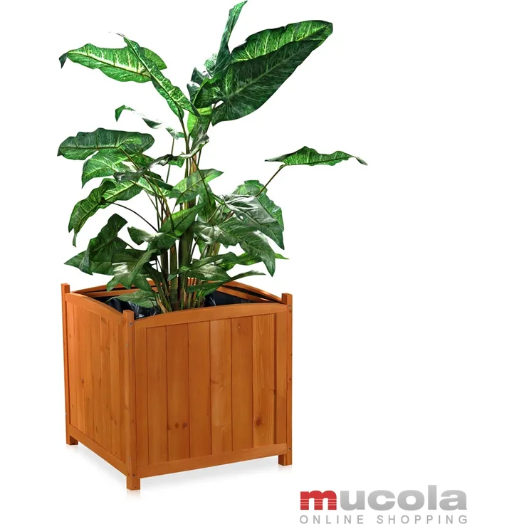 Mucola Blumentopf eckig Blumenständer Blumenkasten Holz