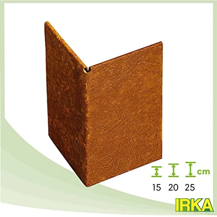 IRKA 1032-001 – Eck-Verbinder für Rasenkante und -Band – 1 mm – Cortenstahl – zur eckigen Beeteinfassung – Höhe 15 cm – Bild 3