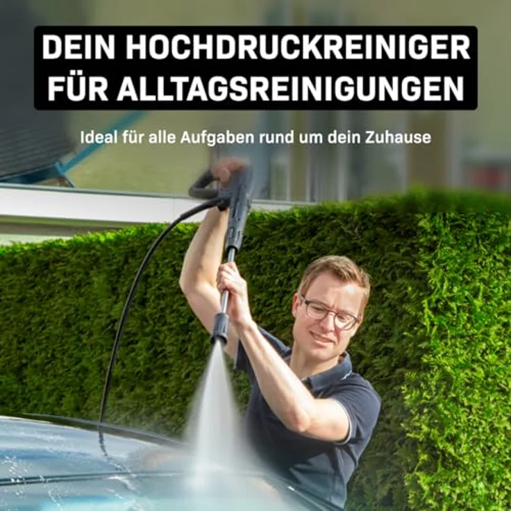 VONROC Hochdruckreiniger V18-2, 140 bar, 1800 W mit Reinigungsmitteltank und 8 m Schlauchlänge – Bild 6