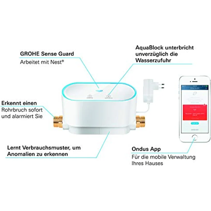 GROHE GROHE Sense Guard | Digital Prod. & Services - Intelligente Wassersteuerung |weiß |22500LN0 – Bild 6