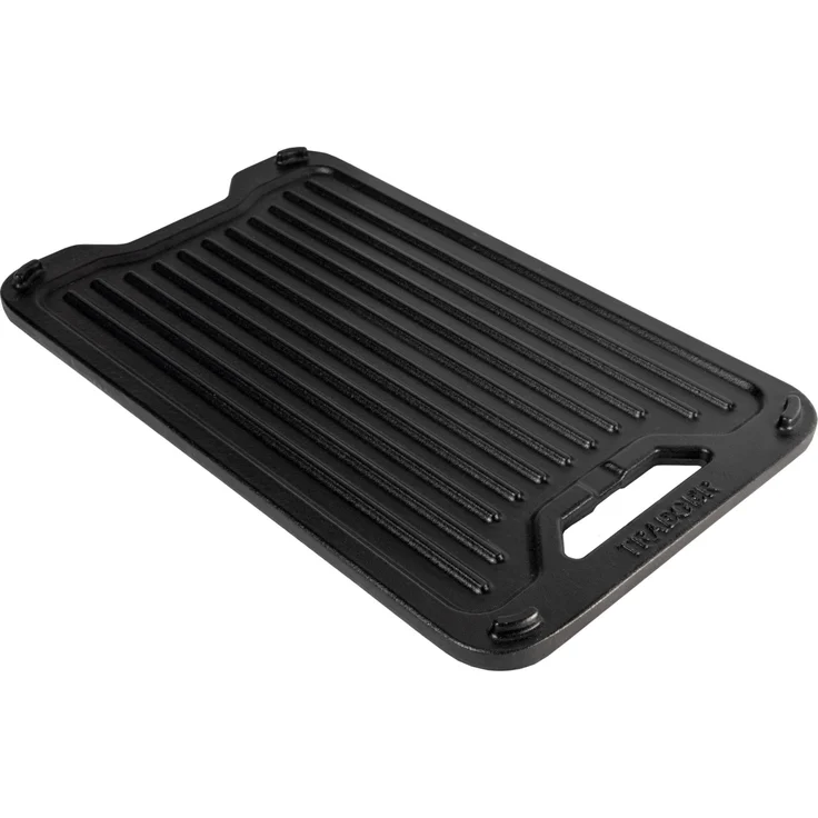 Traeger ModiFIRE Reversible Cast Iron Griddle, Wendegrillplatte aus Gusseisen, vorgefertigt, doppelseitig, 19,5" x 9,25"