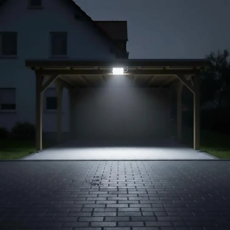 Theben theLeda B20 Dual WH, LED-Strahler mit 20 Watt, umschaltbar auf 3000 K (warmweiß) und 4000 K (neutralweiß), DarkSky-Funktion, Diffuser-Abdeckung, 90° Neigung, weiß – Bild 2