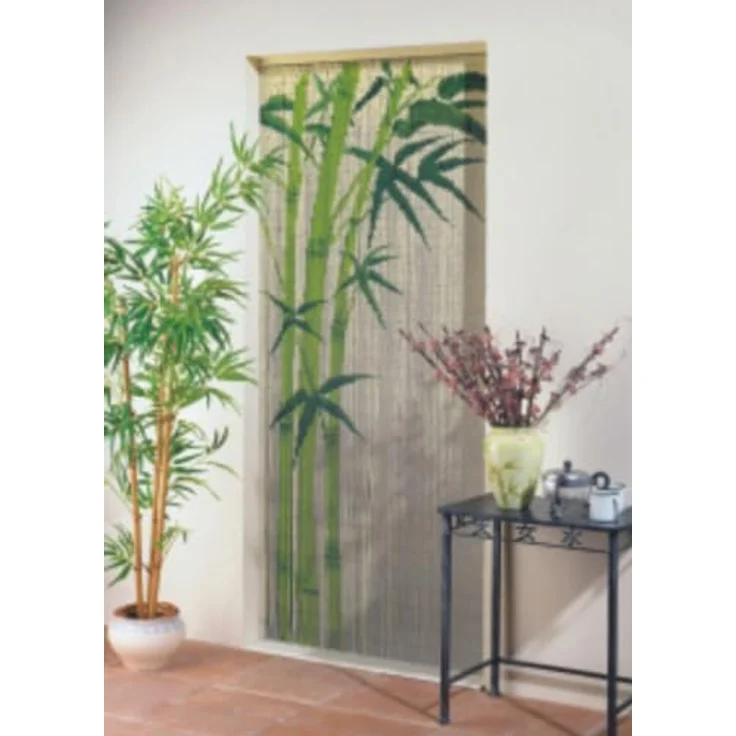 Deko Vorhang Türvorhang Bambus Bambusvorhang Fliegenvorhang Bamboo Raumteiler – Bild 2