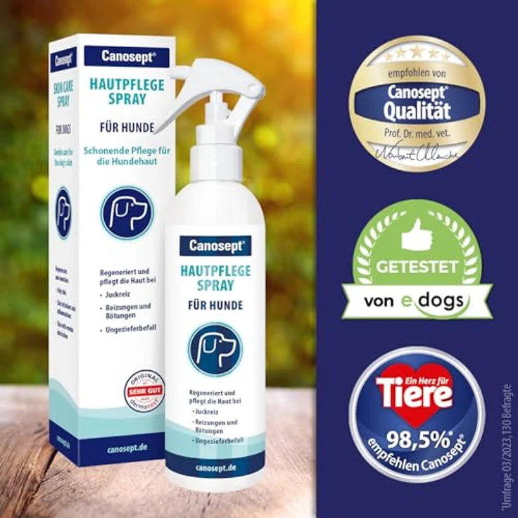 Canosept Hautpflege Spray für Hunde, 250ml - Regenerierende Lotion gegen Juckreiz und Hautreizungen, natürliche Wirkstoffe – Bild 8