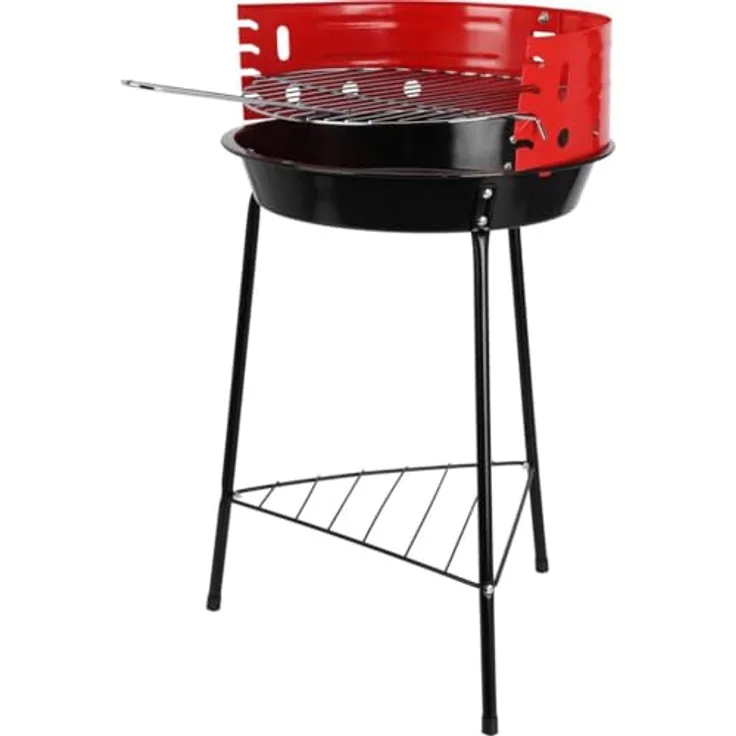 Vaggan Holzkohlegrill BBQ Grill, gefärbt, 43 cm hoch