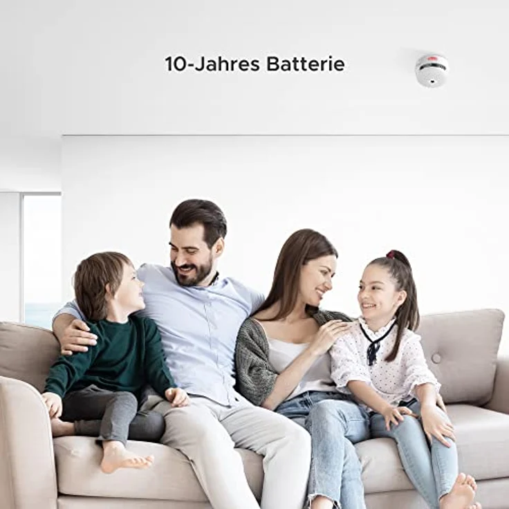 X-Sense Standalone-Rauchmelder Mini Feuermelder mit 10 Jahren Batterielaufzeit, TÜV und EN14604 Zertifizierter Rauchwarnmelder, Feueralarm mit Fotoelektrischem Sensor, XS01, 6er Set – Bild 3