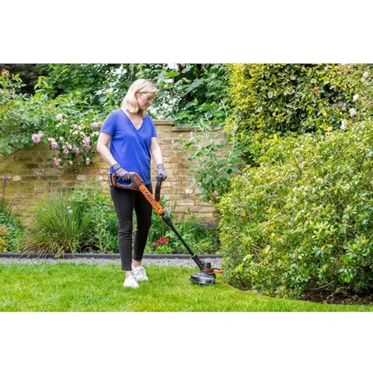 Black & Decker Akku-Rasentrimmer 18V/2Ah, leichte Handhabung, Schnittbreite 25 cm, kabellose Freiheit – Bild 6