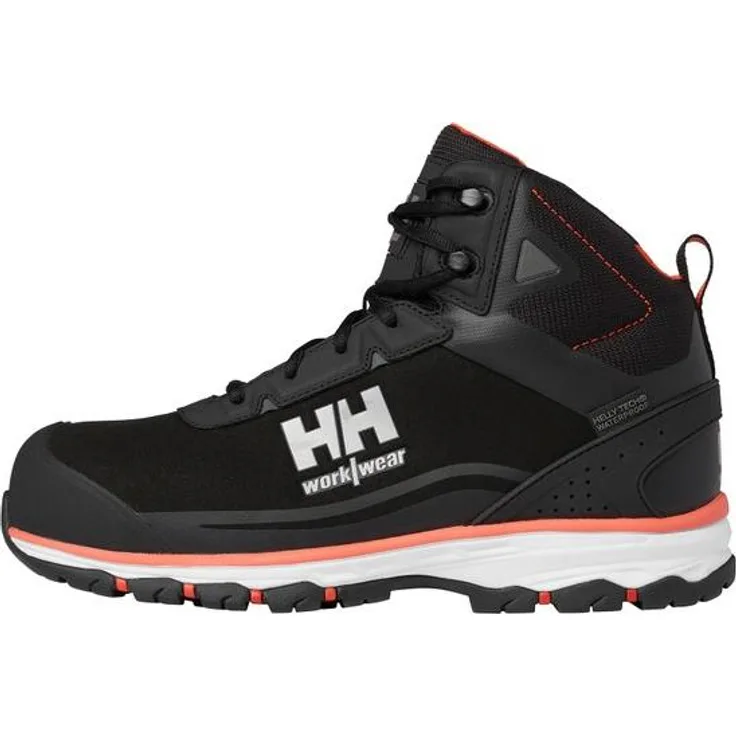 Helly Hansen Workwear CHELSEA EVO 2 MID S3 HT Sicherheitsschuhe, Wasserdicht und rutschfest, Schwarz, Größe 40