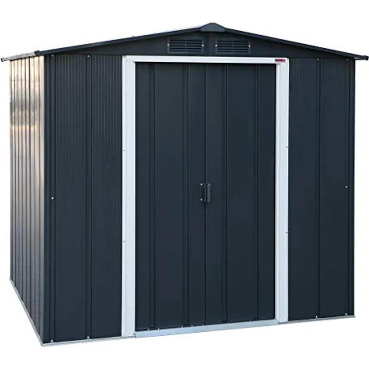 Duramax Metall Gartenhaus 202x174 Geräteschuppen Garten Gerätehaus Schiebetüren, H. 181 x B. 202 x T. 174 cm, Metall – Bild 1