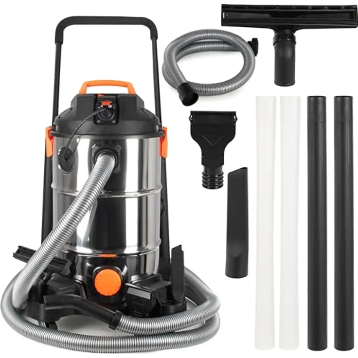 COIL Teichschlammsauger mit 35l Tank, 18 KPa Saugleistung, 1400W Motor und 600W Entwässerungspumpe