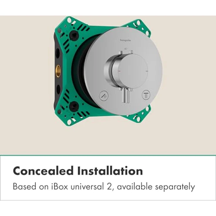 hansgrohe Ecostat Comfort S, Duschthermostat Unterputz mit SafetyStop bei 40° C, Mischbatterie für 2 Verbraucher, Chrom, 33715000 – Bild 4