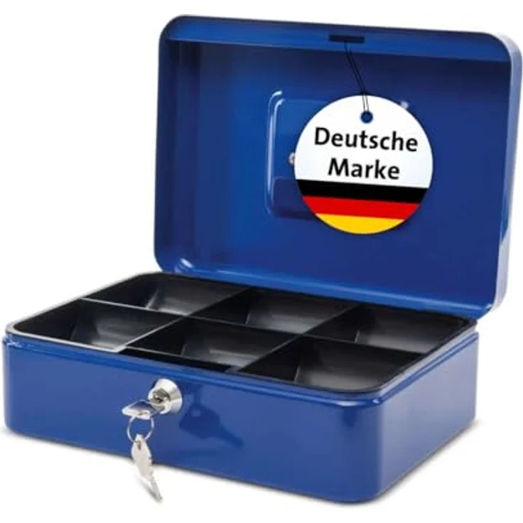 Maul Geldkassette 3, Blau, Herausnehmbarer Hartgeldeinsatz, 250 x 90 x 191 mm, 5611337, 1 Stück – Bild 2