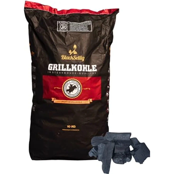 BlackSellig Steakhouse-Grillkohle 10 kg – Bild 2