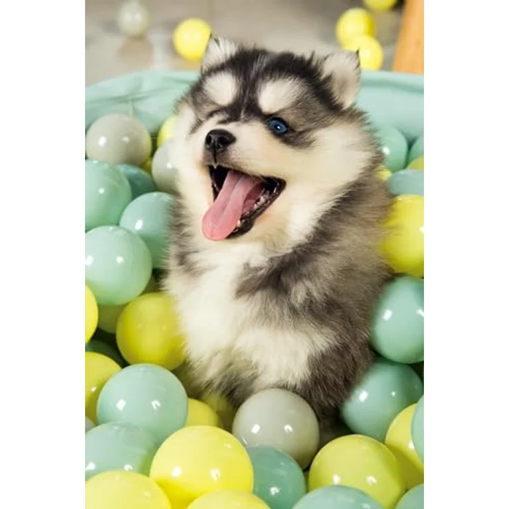 Beeztees Welpe Funchie Bällebad, Hundespielzeug, 80x80x20 cm, stundenlanger Spielspaß – Bild 4