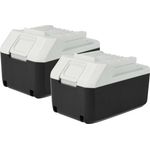 vhbw 2x Akku kompatibel mit Makita UH522DW, TD127DWE, UH522D, UM167DW, MT071E, TD127D, TD127D Impact Driver Werkzeug (3000 mAh, Li-Ion, 18 V) - Schwarz/Grau, 2er Pack