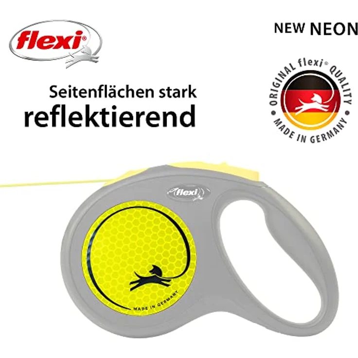 Flexi Hundeleine New Classic M Länge: 5 m, neon – Bild 3