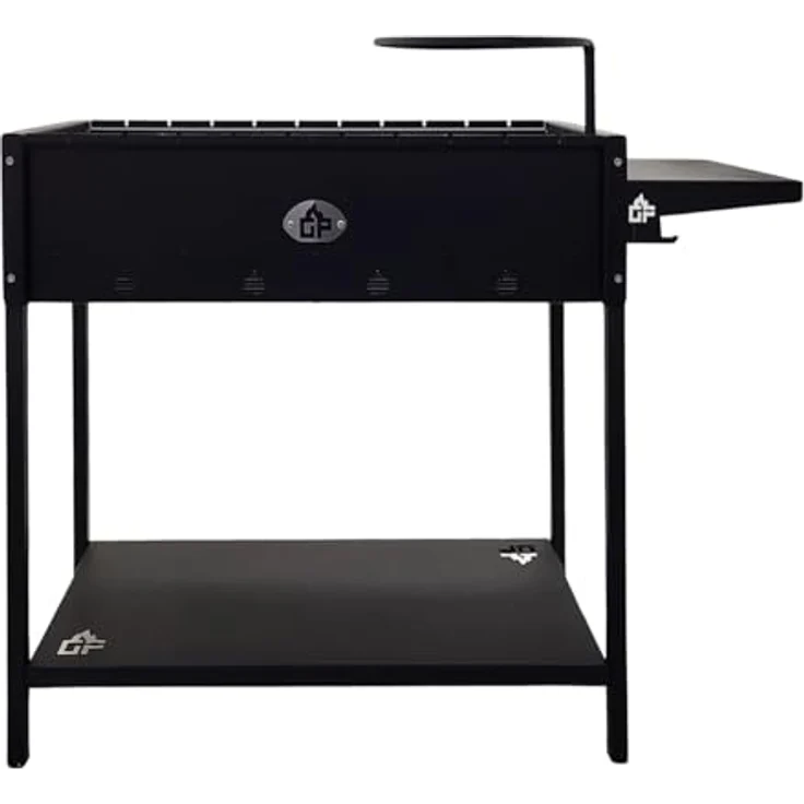 Grillpeter Mangal Batyr 60 Schaschlikgrill, 60cm, mit Ablage und Topfhalter, Stahl - Rot – Bild 2