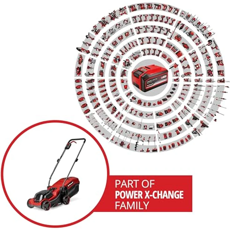 Einhell Akku-Rasenmäher 'GE-CM 18/30-1 Li BL-Solo', bürstenloser Motor, 27-Liter-Grasfangkorb, geeignet für Flächen bis 175 m² – Bild 2